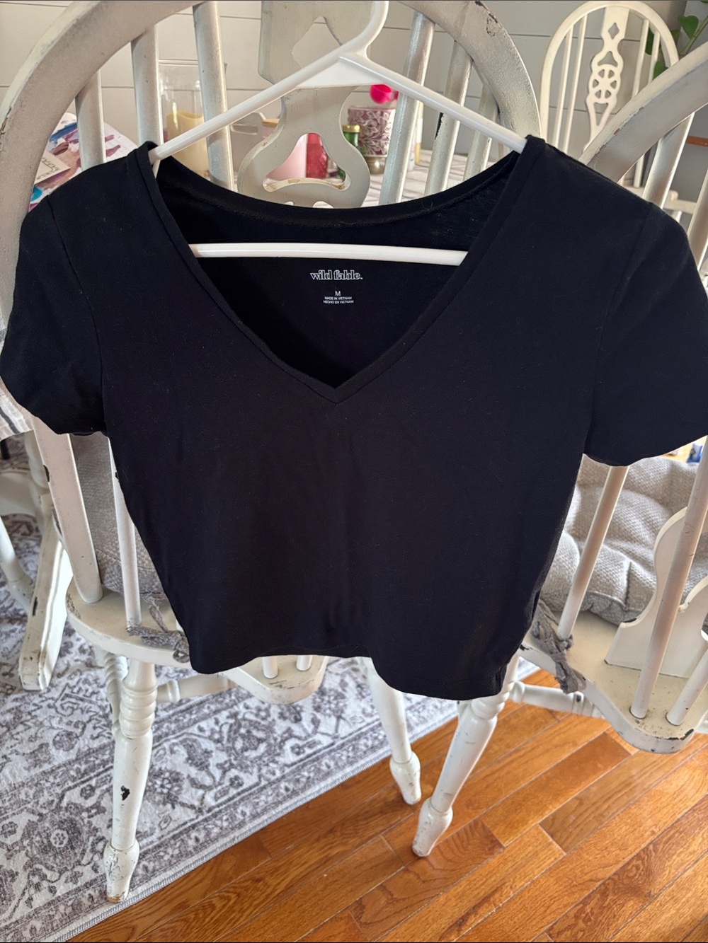 Wild Fable V-neck Black Women's Top